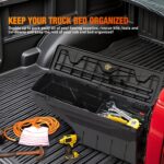 Nilight Truck Bed Tool Box Driver Side & Passenger Side Truck Tool Box Fit for Toyota Tundra 2007-2021 ABS Swing Case Truck Bed Storage Box with Lockable Lid Waterproof Wheel Well Toolbox Black - Image 10