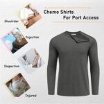 Deyeek Unisex Chemo Shirts for Port Access Chemotherapy Must Haves Long Sleeve Cancer Care Package for Men - Image 6
