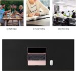 MAIDERN 43.3”x 19.6” Leather Desk Pad, Large Desk Mat, Reversible Cork & Leather Large Mouse pad for Desk, Waterproof Computer Desk Pad for Gaming Home Office (Black) … - Image 6