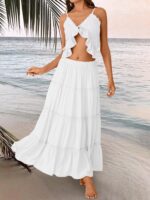 Trendy Queen Long Skirts for Women Boho Maxi Skirt Summer Swing Tiered A-Line Elastic High Waist Dress with Pockets Fashion - Image 6