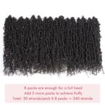 Yanky Twist Crochet Hair - 8 Inch 8 Packs (240 Strands) Dark Brown Pre-twisted Fluffy Spring Passion Micro Mini Twist, Pre-Looped Short Curly Crochet Braids Braiding Hair (8 Inch, 2#-8P) - Image 4