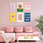 6Pcs Mental Health Wall Art Inspirational Therapy Office Wall Decor Pictures Motivational Canvas Posters Prints for Counselor Psychologist Classroom Home Decorations Unframed - Image 3