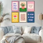 6Pcs Mental Health Wall Art Inspirational Therapy Office Wall Decor Pictures Motivational Canvas Posters Prints for Counselor Psychologist Classroom Home Decorations Unframed - Image 4