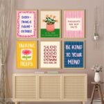 6Pcs Mental Health Wall Art Inspirational Therapy Office Wall Decor Pictures Motivational Canvas Posters Prints for Counselor Psychologist Classroom Home Decorations Unframed - Image 7