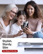 LeYi for iPhone-11-Pro-Max Case Clear: Screen Protector X2 + Camera Cover X2[ MagSafe Compatible] Funda para i Phone 11pro promax Magnetic Protective Slim Case for iPhone 11promax, Transparent - Image 7