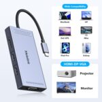 USB C Docking Station Dual HDMI Monitor Adapter, Melelink USB C Hub 3 Monitors Adapter with 2x HDMI 4K,Displayport,VGA,100W PD Charging,3 USB2.0, 8 in 1 Laptop Docking Station for Dell, HP, Lenovo,etc - Image 10