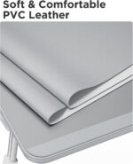 SAIJI Leather Lap Desk Laptop Bed Tray Table, Adjustable Laptop Stand for Bed, Portable Lightweight Standing Desk for Writing Eating Reading Couch Sofa Floor for Adults Kids (20.5"*11.8",Gray) - Image 4
