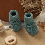Neiwech Baby Booties Newborn First Walkers Knit Bootie Cozy Warm Soft Sock Shoes for Infant Boys Girls - Image 6