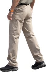 Men's Quick Dry Hiking Work Cargo Pants with Belt Lightweight Water-Resistant Stretch Pants for Fishing Outdoor Casual - Image 3
