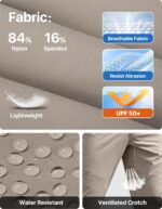 Men's Quick Dry Hiking Work Cargo Pants with Belt Lightweight Water-Resistant Stretch Pants for Fishing Outdoor Casual - Image 4