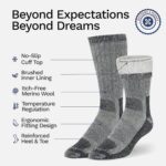 Buttons & Pleats Wool Socks for Men & Women Merino Thermal Warm Cozy Winter Boot Sock - Image 4