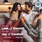 Buttons & Pleats Wool Socks for Men & Women Merino Thermal Warm Cozy Winter Boot Sock - Image 5