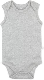 Sleeveless Bodysuits One-piece 100% Organic Cotton for Baby Boys, Girls, Unisex - Image 6