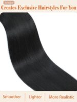 Ponytail Extension,26'' Claw Clip Ponytail Extension for Women Long Straight Fluffy Natural Looking Synthetic Clip in Hairpiece for Halloween Daily Use(Balck) - Image 5