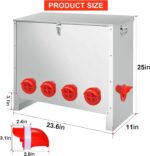 RYFT 85lbs Automatic Chicken Feeder Large Capacity, 10-Port Galvanized Metal Poultry Feeder for Chickens, Geese, Ducks, Turkeys, Quails - Image 6