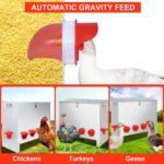 RYFT 85lbs Automatic Chicken Feeder Large Capacity, 10-Port Galvanized Metal Poultry Feeder for Chickens, Geese, Ducks, Turkeys, Quails - Image 7