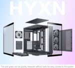 H1 HYXN ATX PC Case - Pre-Installed with 7 PWM ARGB Fans - Dual Cavity Mid-Tower PC Gaming Case - with Type-C - Can Hold up to 3X 360mm heatsinks simultaneously (Black, H1) - Image 8