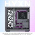 H1 HYXN ATX PC Case - Pre-Installed with 7 PWM ARGB Fans - Dual Cavity Mid-Tower PC Gaming Case - with Type-C - Can Hold up to 3X 360mm heatsinks simultaneously (Black, H1) - Image 12