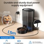 Automatic Cat Feeder and Water Fountain 5G WiFi Cat Food Dispensers, APP Remote Control, Programmable Timed Feeding,Dry Food Smart Feeder 10s Voice Recorder, 1-10 Meals/Day for Cats Small Dogs - Image 4
