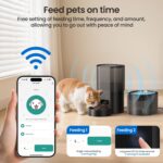 Automatic Cat Feeder and Water Fountain 5G WiFi Cat Food Dispensers, APP Remote Control, Programmable Timed Feeding,Dry Food Smart Feeder 10s Voice Recorder, 1-10 Meals/Day for Cats Small Dogs - Image 5