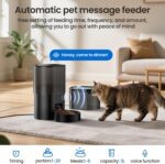 Automatic Cat Feeder and Water Fountain 5G WiFi Cat Food Dispensers, APP Remote Control, Programmable Timed Feeding,Dry Food Smart Feeder 10s Voice Recorder, 1-10 Meals/Day for Cats Small Dogs - Image 6