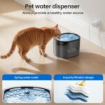 Automatic Cat Feeder and Water Fountain 5G WiFi Cat Food Dispensers, APP Remote Control, Programmable Timed Feeding,Dry Food Smart Feeder 10s Voice Recorder, 1-10 Meals/Day for Cats Small Dogs - Image 7