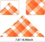 Yolyoo 2 Pcs Fall Dog Bandanas, Halloween Thanksgiving Plaid Dog Scarf with Tassels,Funny Fall Pet Accessories for Medium to Large Dogs Pets - Image 3