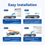 218X Toner Cartridges 4 Pack (with Chip) Compatible Replacement for HP 218X 218A for Color Laserjet Pro MFP 3301cdw 3301sdw Pro 3201dw Series Printer W2180X (Black, Cyan, Magenta, Yellow) - Image 5