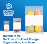 Spartan Industrial - 9" X 12" Clear Plastic Zipper Bags With Writable White Block (500 Count) 2 Mil Resealable Poly Bags for Storing Office Supplies, Hardware, Crafts - Image 7