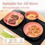ROYDX Nonstick Pots and Pans Set Titanium Ceramics Cookware Set Pots and Pans with Removable Handles for RV Kitchen, Oven & Dishwasher Safe, Induction Compatible, PFOA Free,Soft Peach - Image 7
