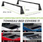 Adjustable Truck Bed Rack Cross Bars Only Compatible with Retractable Hard Tonneau Covers Suitable for Mid Size Full Size Trucks (No Drilling Required Installation) - Image 9