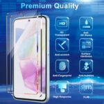 4+3 Pack Screen Protector Compatible with Galaxy A35, 4 Tempered Glass with 3 Camera Lens Protectors, High Clarity, Anti-Shatter, Bubble Free, Scratch Resistant - Image 3