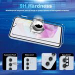 4+3 Pack Screen Protector Compatible with Galaxy A35, 4 Tempered Glass with 3 Camera Lens Protectors, High Clarity, Anti-Shatter, Bubble Free, Scratch Resistant - Image 4