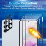 4+3 Pack Screen Protector Compatible with Galaxy A35, 4 Tempered Glass with 3 Camera Lens Protectors, High Clarity, Anti-Shatter, Bubble Free, Scratch Resistant - Image 6