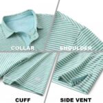 M MAELREG Golf Polo Shirts for Men Short Sleeve Dry Fit Striped Performance Moisture Wicking Collared Casual Mens Golf Shirt - Image 6