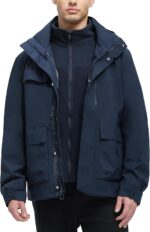 YGREYG Men's 3 in 1 Waterproof Winter Jackets Ski Warm Snow Rain Coat Puffer Liner Hood Windbreaker - Image 3