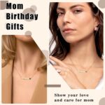 Btysun Stocking Stuffers for Mom, Christmas Gifts for Mom Birthstone Necklace for Women 14K Gold Plated Mama Necklace Trendy Pendant Jewelry Gifts for Moms Mothers Mother in Law - Image 4