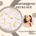 Btysun Stocking Stuffers for Mom, Christmas Gifts for Mom Birthstone Necklace for Women 14K Gold Plated Mama Necklace Trendy Pendant Jewelry Gifts for Moms Mothers Mother in Law - Image 5