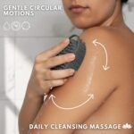 Silicone Body Scrubber for Shower - Gentle Exfoliating Back Scrubber with Soft Bristles - Avilana Premium Dual Sided Bath Brush Massage - Loofah Alternative for Sensitive Skin - Gift Women Men - Image 3
