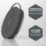 Silicone Body Scrubber for Shower - Gentle Exfoliating Back Scrubber with Soft Bristles - Avilana Premium Dual Sided Bath Brush Massage - Loofah Alternative for Sensitive Skin - Gift Women Men - Image 6
