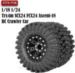 RC 1.3" Beadlock Tires Wheels for 1/18 1/24 Trx4m SCX24 FCX24 Ascent-18 RC Crawler Car,4pcs 1.3 Inch Wheel Rim Soft Rubber Tires,Black - Image 3