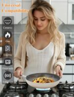 ChefRobot Nonstick Ceramic Cookware Set Healthy Pots And Pans Set Induction Kitchen Cookware sets Non Toxic Pots And Pan Set,PFOA ＆ PTFE Free (18 pcs) - Image 5