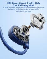 Kids Headphones, Wired Air Conduction Open Ear Headphones, 85dB Volume Limiting-Blue, Pink - Image 6