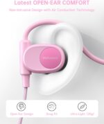 Kids Headphones, Wired Air Conduction Open Ear Headphones, 85dB Volume Limiting-Blue, Pink - Image 7