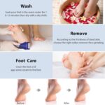 Electric Callus Remover for Feet, Rechargeable Portable Electronic Foot Callus Remover 2-in-1 Wet/Dry Foot Scrubber Electric Toot File for Hard Cracked Dry Dead Skin（Blue） - Image 8