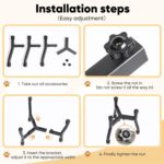 Elevated Dog Bowls [ 2 Pack ], Adjustable Metal Raised Raised Dog Bowl Stand for Medium & Large Dogs, Adjustable Wide 6.3"-10.2",3 Height Adjustment(Bowl Not Included) - Image 7