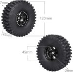 Hobbypark 1.9 Beadlock Wheels and Tires 120mm / 4.72inch Height and Mounting Install Tool for 1/10 RC Crawler with Foam Inserts,Set of 4 (Black) - Image 3