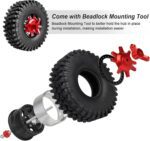Hobbypark 1.9 Beadlock Wheels and Tires 120mm / 4.72inch Height and Mounting Install Tool for 1/10 RC Crawler with Foam Inserts,Set of 4 (Black) - Image 5