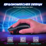 RisoPhy PC400 Wireless Gaming Mouse with 8000 DPI, 2.4G & Bluetooth Dual Mode Connection - Ergonomic Design, 7 Programmable Buttons, RGB backlighting, Precision Sensor for PC and Gaming - Image 5