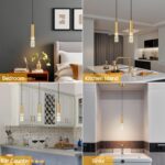 Pendant Lights Kitchen Island, Crystal Pendant Light Fixtures Mini 6W LED Modern Kitchen Pendant Lighting Over Sink and Living Room and Bedroom (Gold 2 Pack) - Image 8